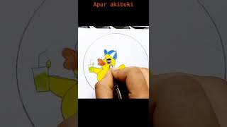 Easy duckling drawing | Cute Cartoon duckling drawing | Duck drawing | #shorts