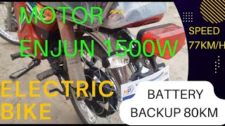 electric bike in pakistan 1500w motor enjun and battery backup 70km