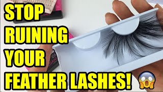 How to PROPERLY Remove Feather Lashes WITHOUT BREAKAGE!