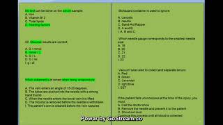 Medical lab technician exam questions and answers