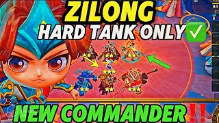 MAGIC CHESS “HARD TANK ONLY” WITH NEW COMMANDER “ZILONG”😱🔥 | BEST COMMANDER OF 2024 NEW UPDATE‼️✅💯