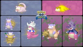 Pokemon Go: Evolve Shiny Kanto & Galar Slowpoke into Shiny Mega Slowbro & Slowking CommunityDay Surf