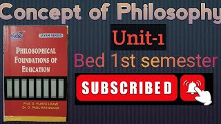 #Concept of philosophy #Philosophy #bed 1st semester