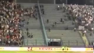 Hooligan riot Kukesi vs. Legia (30/07/15 - Kukesi vs. Legia - Match cancelled)