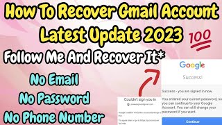 Live | How To Recover Gmail Account Latest Update 2023 | Google Account Recovery Within 2 Minutes