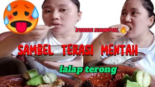 SAMBEL TERASI ALA TEH SANTI  ☑️  LALAP TERONG PEDES NAMPOL