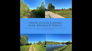 Участок 60 соток в деревне Пески. Московская область