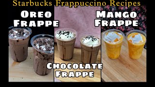 Starbucks Style Frappe Recipes | Oreo Frappe | Chocolate Frappe | Mango Frappe