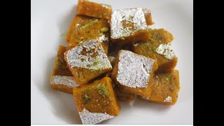 Mango Burfi recipe/15 मिनट में बिना मावा,बिना फूड कलर के बनाए/Fresh Mango Burfi 4 ingredients/Prasad