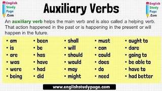 Auxiliary verb lecture by PMS Chd  Lect: 76