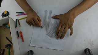 Akta sagol sana art kore color korlam paper art | Mojibor Art