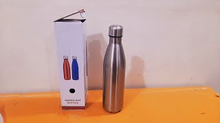 Unboxing and Review of Stainless Steel Drinking Water Bottle