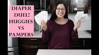 DIAPER DUEL - HUGGIES LITTLE SNUGGLERS VS PAMPERS SWADDLERS