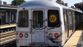 MTA R160B Alstom (F) Train @ West 8 Street - NY Aquarium