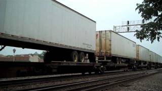 BNSF # 5237 Leads Intermodal Through Brookfield