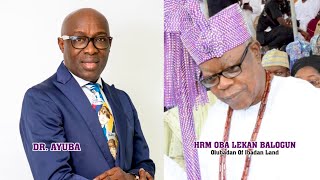 Dr. Ayuba Storm Ibadan Eulogize HRM OBA LEKAN BALOGUN, Olubadan Of Ibadan Land And All Fuji Artists