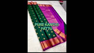 PURE KANCHI PATTU SAREE/WEDDING AND FESTIVE COLLECTION/SILK SAREES/SOFT FABRIC #shortvideo