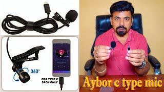 AYBOR C TYPE  MIC /WIRED MIC/MIC FOR HELMET/MIC FOR YOUTUBER/CRISPY CLEAR MIC/MOTO VLOGGING MIC