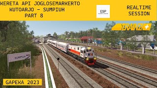 KERETA API JOGLOSEMARKERTO STASIUN KUTOARJO  - SUMPIUH | PART 8 | TRAINZ SIMULATOR INDONESIA