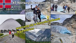 #7 Norwegia kamperem - schronisko w Breheim, lodowiec Nigardsbreen, tunel Laerdal , Flam i Bakka.