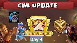 Day 4 attacks in clan leauge in Clash of Clans with rank gold II