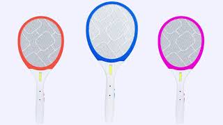 Weird Wolf Rechargeable Mosquito Racket Bat with COB Light | Long Battery Life| Purple