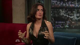 Salma Hayek busty in sexy leather top!  #4  VIDEO LOOP!