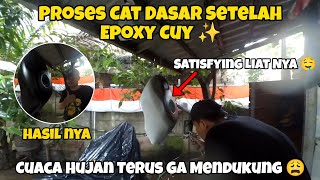 CAT DASAR KE TANGKI NINJA RR NEW SETELAH PROSES EPOXY & DEMPUL ✨ || FULL PERJUANGAN BRO 💪🏻