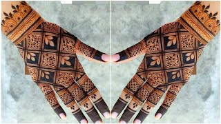 Very Attractive Backhand Mehndi Design || Latest Heavy Bharwa Mehndi design ||Easy Mehndi design