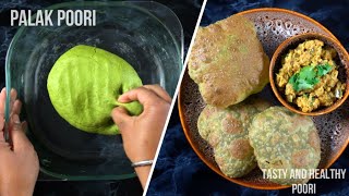 Palak Poori | Spinach puri | Palak puri