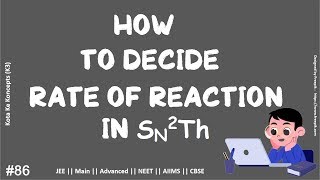 Rate of Bimolecular Nucleophilic Substitution reaction ||  SN2Th Rate of Reactions