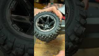 Installing new tires on traxxas rulster #shorts #rccar #traxxas #dewalt