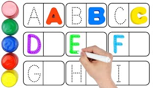 Learn Alphabet with Toy Letters for Kids from A to I | Write the Alphabet Along the Dotted Line