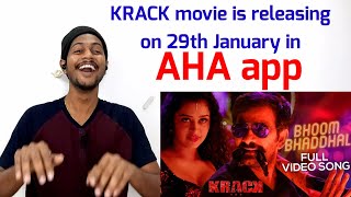 Bhoom Bhaddhal Full Video Song | #Krack | Raviteja, Apsara Rani | Thaman S | Reaction | Vinnu Vinay