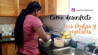 Cómo desinfecto mis frutas y vegetales