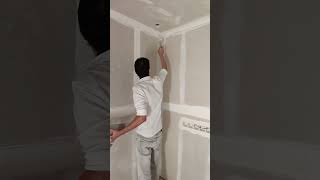 Acabamento de CANTOS no Drywall #shorts #short #viral #lifehacks #drywall #obra #diy