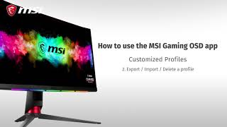 Jak použít MSI Gaming OSD app| Gaming Monitor | MSI