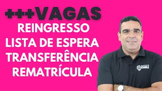 ++ VAGAS PARA TRANFERÊNCIA, REINGRESSO, LISTA DE ESPERA E OUTRAS OPÇÕES DE INGRESSO NA UNIVERSIDADE