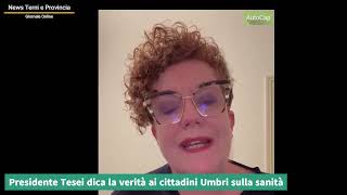 Emma Pavanelli M5S: Presidente Tesei dica la verità ai cittadini sulla sanità.