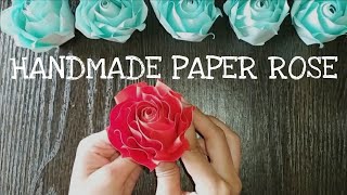 Handmade Red paper rose tutorial | Simple and quick gift idea