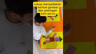 Shape part of body play, easy game at school