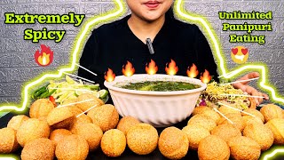 Asmr:Eating Extremely Spicy Panipuri/Fuchka*2X Spicy 🥵 Golgappa*My First Ever Mukbang Video*🔥