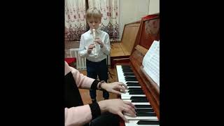 Mozart. Allegretto. Stepan Afonin (recorder), Anna Opolskaya (piano)