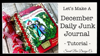 Christmas Junk Journal Tutorial | Easy How to Make a Junk Journal using binder Rings no sew journal