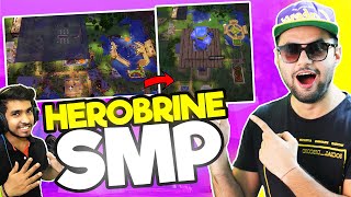 BUILDING HEROBRINE SMP IN MY WORLD  | Minecraft India | MINECRAFT SMP DAY#61