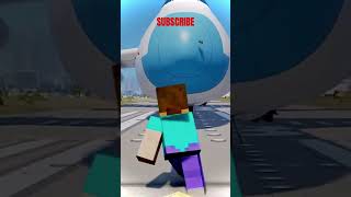 Steve Destory The Cargo Plane ✈️ #youtubeshorts #shortsfeed #gta5 #minecraft #shorts