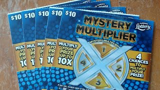 $50 session playing the $10 Mystery Multiplier from the Florida lottery