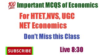 Important Questions For HTET ECONOMICS