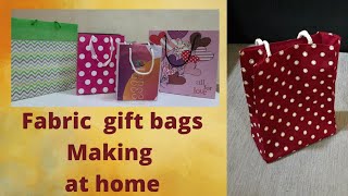 Fabric gift bags || Reusable gift bags || Bags making at home || Fabric DIY || Business ideas 💡