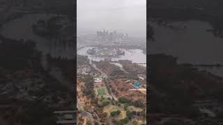 Así quedó Los Angeles CA tras el paso de #hilary estadio de los #dodgers al fondo .